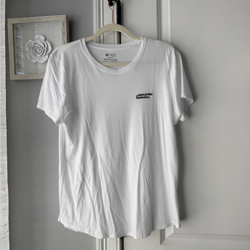 Figs White Awesome Humans Tee